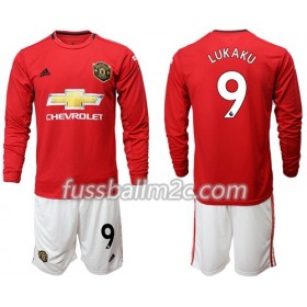 Fußballtrikots Manchester United Lukaku 9 Kinder Heim Trikotsatz 2019-2020 Langarm